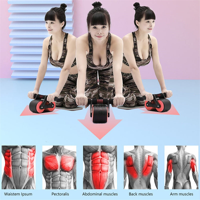 Exerceur abdominal à double roue pour femmes & hommes