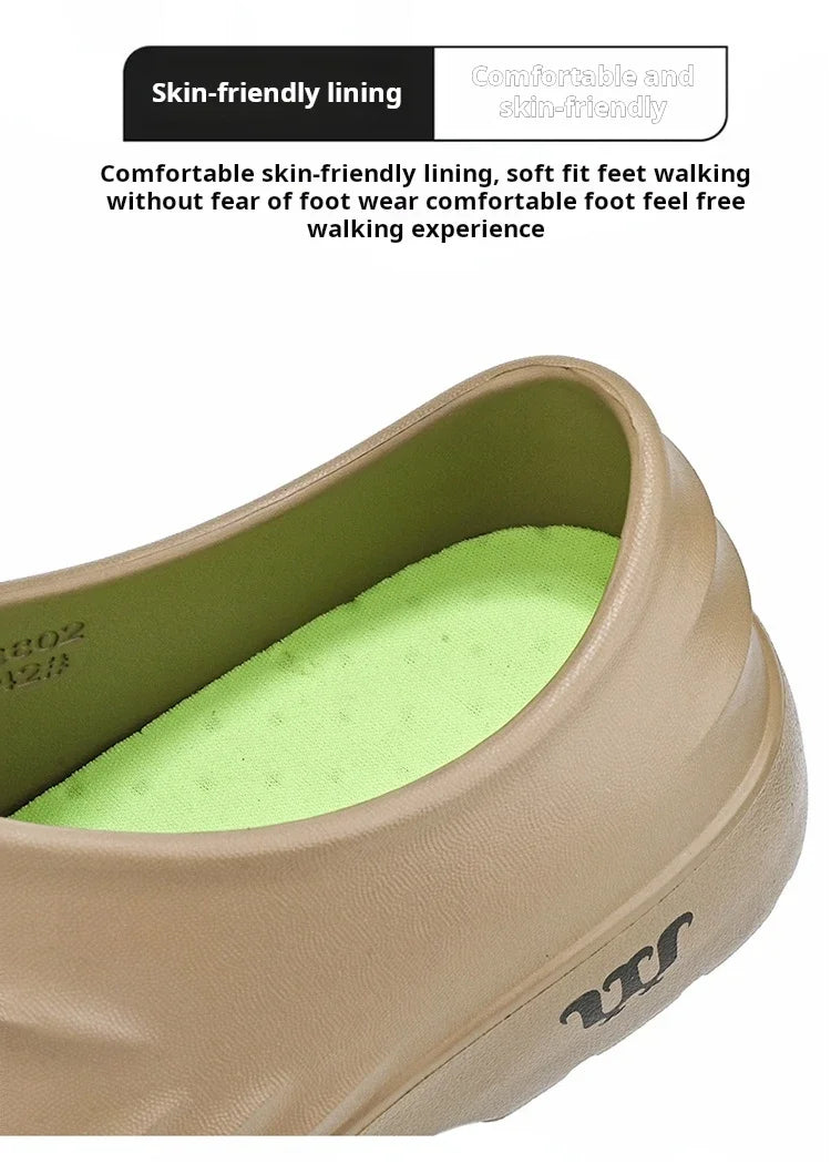 New men's chef shoes waterproof sandals men's work shoes anti slip classic garden shoes beach slippers