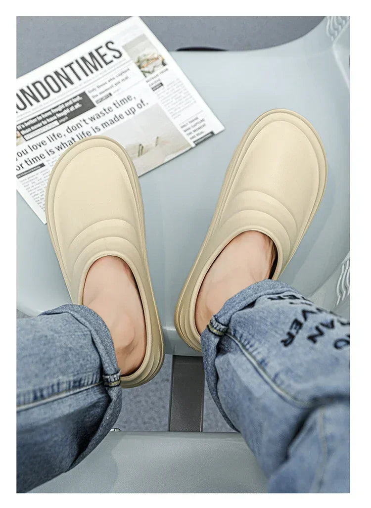 Fashion Chef Shoes Anti Slip and Oil Proof Work Shoes Lazy Slippers Casual Trendy Slippers One Step Fashion Shoes Sports Shoes