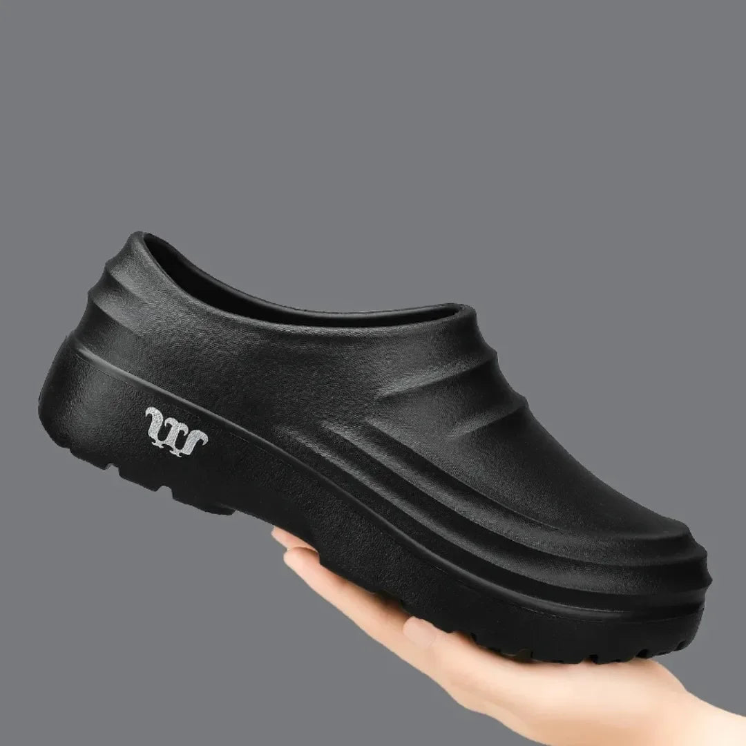 New men's chef shoes waterproof sandals men's work shoes anti slip classic garden shoes beach slippers
