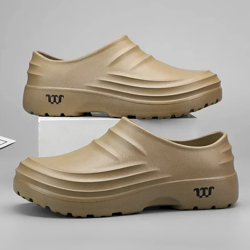 Fashion Chef Shoes Anti Slip and Oil Proof Work Shoes Lazy Slippers Casual Trendy Slippers One Step Fashion Shoes Sports Shoes