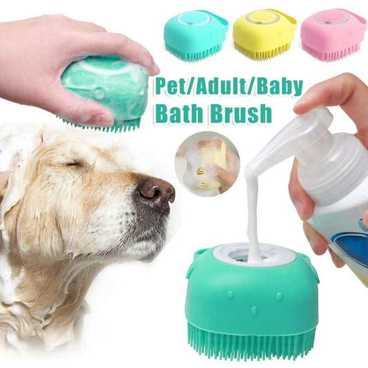 Gants de Massage et Brosse de Bain en Silicone pour Chiens et Chats