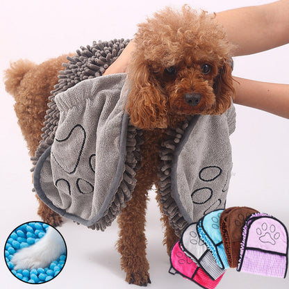Serviette et Peignoir de Bain pour Chiens et Chats — Microfibre Ultra Absorbante