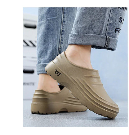 Fashion Chef Shoes Anti Slip and Oil Proof Work Shoes Lazy Slippers Casual Trendy Slippers One Step Fashion Shoes Sports Shoes