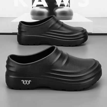 New men's chef shoes waterproof sandals men's work shoes anti slip classic garden shoes beach slippers