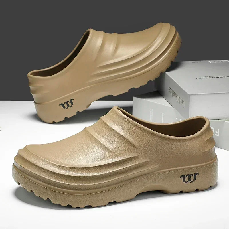 Fashion Chef Shoes Anti Slip and Oil Proof Work Shoes Lazy Slippers Casual Trendy Slippers One Step Fashion Shoes Sports Shoes
