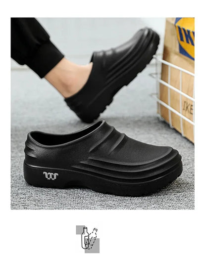 Fashion Chef Shoes Anti Slip and Oil Proof Work Shoes Lazy Slippers Casual Trendy Slippers One Step Fashion Shoes Sports Shoes
