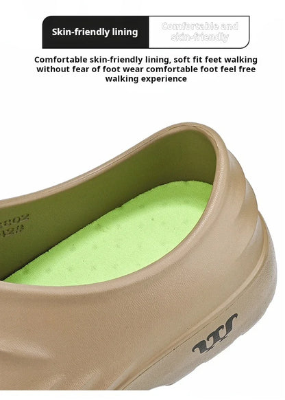 New men's chef shoes waterproof sandals men's work shoes anti slip classic garden shoes beach slippers
