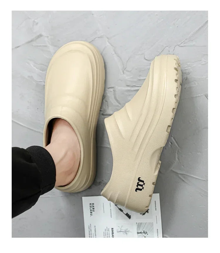 Fashion Chef Shoes Anti Slip and Oil Proof Work Shoes Lazy Slippers Casual Trendy Slippers One Step Fashion Shoes Sports Shoes