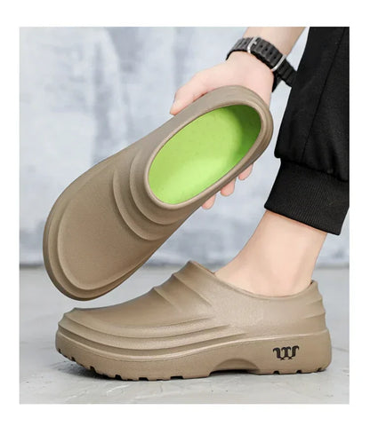 Fashion Chef Shoes Anti Slip and Oil Proof Work Shoes Lazy Slippers Casual Trendy Slippers One Step Fashion Shoes Sports Shoes