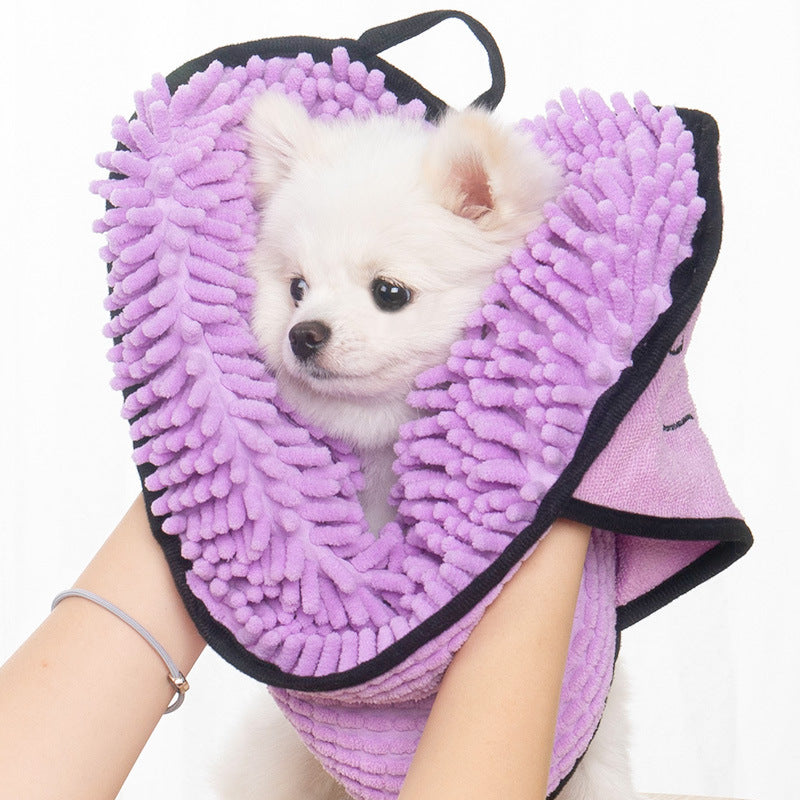 Serviette et Peignoir de Bain pour Chiens et Chats — Microfibre Ultra Absorbante
