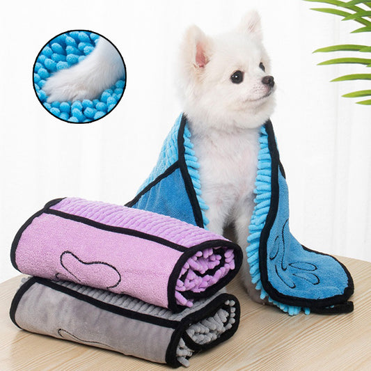 Serviette et Peignoir de Bain pour Chiens et Chats — Microfibre Ultra Absorbante