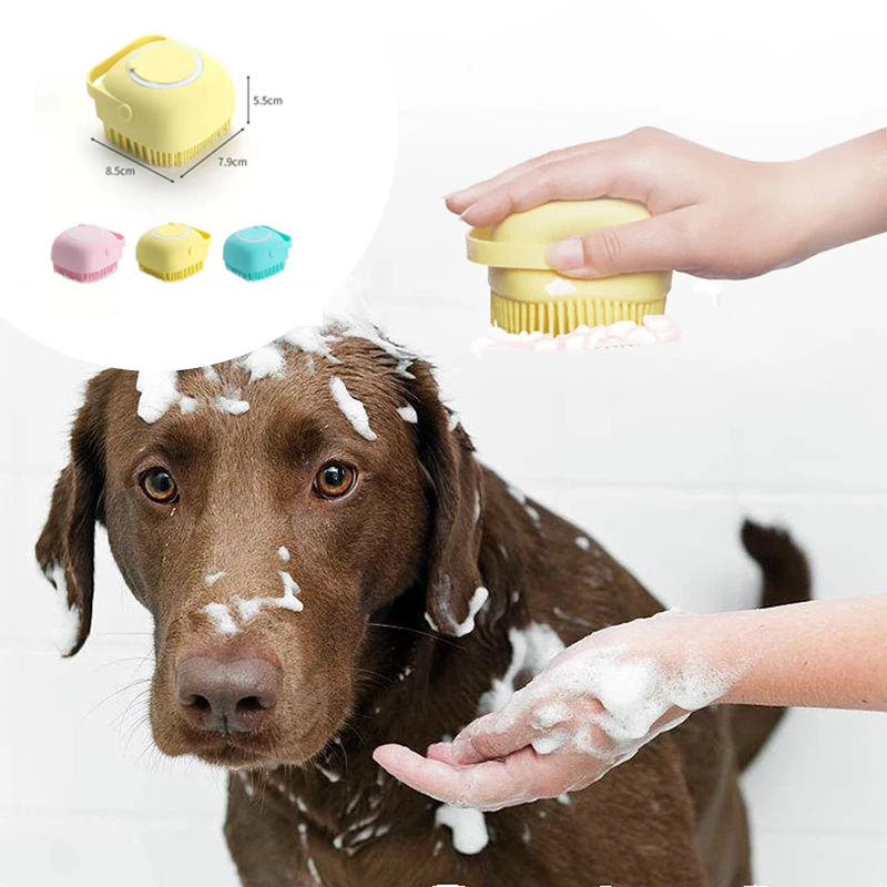 Gants de Massage et Brosse de Bain en Silicone pour Chiens et Chats